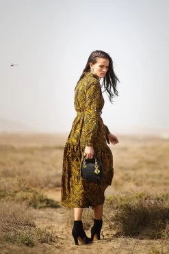 Adamson Maxi Dress - Grass Coffee -Vêtements De Mode Poppy AW22 5