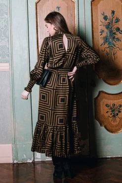 Isadora Maxi Dress - Lola Kaki -Vêtements De Mode Poppy AW23 8