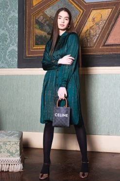 Isabel Maxi Dress -Tie And Dye Green Blue