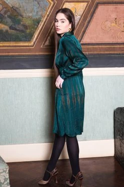 Isabel Maxi Dress -Tie And Dye Green Blue -Vêtements De Mode Poppy AW3 7