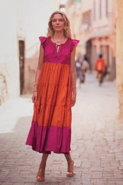 Anya Maxi Dress - Orange Fuchsia -Vêtements De Mode Poppy SS23 4 60b530b3 2b00 408f bd98 3a1a3d988d76