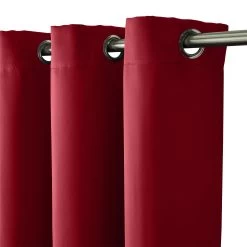 Lot De 2 Rideaux Occultants À Oeillets Blackout Rouge Vif -Vêtements De Mode Rideau occultant a oeillets BLACKOUT R10 6
