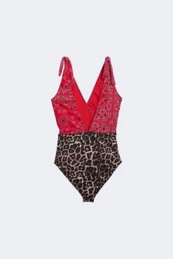 ARIZONA LOVE Maillot Une Pièce Saint Barth Bandana - Rouge -Vêtements De Mode SAINT BARTH LEO RED 02