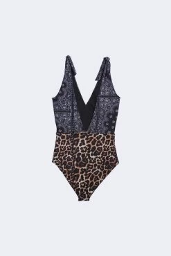 ARIZONA LOVE Maillot Une Pièce Saint Barth Bandana - Noir -Vêtements De Mode SAINT BART BLK LEO 02