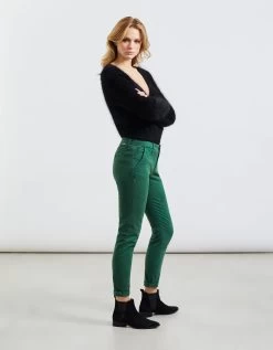 Reiko Pantalon Chino Sandy 2 Basic - English Green - Femme -Vêtements De Mode SANDY2BASIC ENGLISH GREEN 3