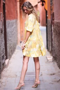 Elsas Mini Dress - Baby Flow Yellow -Vêtements De Mode SS23 Poppy 13