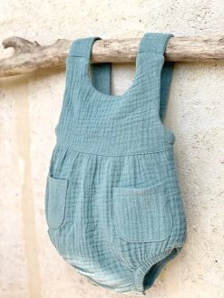 Barboteuse La Prairie - Vert Eucalyptus - À Personnaliser -Vêtements De Mode barboteuse la prairie vert eucalyptus body barboteuses maison pioline 965920