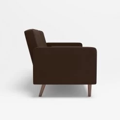 Canapé 2 Places Giulia En Velours - Brun Foncé -Vêtements De Mode canape 2 places giulia en velours brun fonce 100803