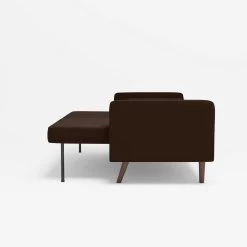 Canapé 2 Places Giulia En Velours - Brun Foncé -Vêtements De Mode canape 2 places giulia en velours brun fonce 147719