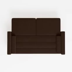 Canapé 2 Places Giulia En Velours - Brun Foncé -Vêtements De Mode canape 2 places giulia en velours brun fonce 803513