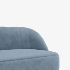 Canapé Alienor 2 Places En Velours - Bleu Perle -Vêtements De Mode canape alienor 2 places en velours bleu perle 973248