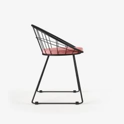 Chaise Métal Noir Et Velours Joane - Rose Vintage -Vêtements De Mode chaise metal noir et velours joane rose vintage 955310