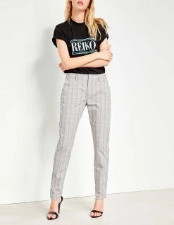 Reiko Pantalon Cigarette Lizzy Fancy19 Light Tartan - Femme