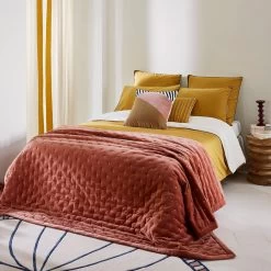 Couvre-Lit Matelassé Neptune Argile Rose