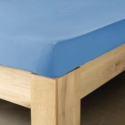 Drap Housse Percale - Bleu Clair