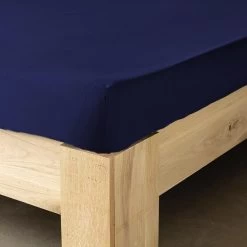 Drap Housse Percale - Bleu Nuit