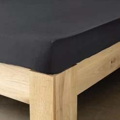 Drap Housse Percale - Gris Anthracite