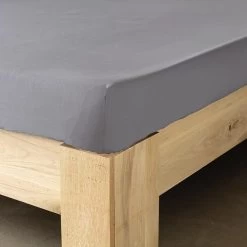 Drap Housse Percale - Gris Perle