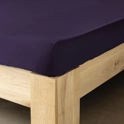 Drap Housse Satin - Aubergine