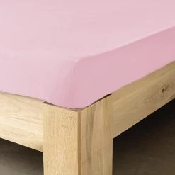 Drap Housse Satin - Rose Poudre