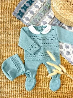 Trousseau De Naissance Le Nuage - Vert - À Personnaliser