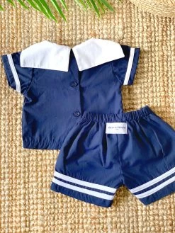 Blouse & Short La Vedette - Bleu Marine - À Personnaliser -Vêtements De Mode ensemble la vedette bleu marine ensembles maison pioline 250395