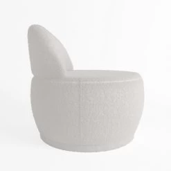 Fauteuil Dalya En Tissu Effet Laine Bouclée - Ecru -Vêtements De Mode fauteuil dalya en tissu effet laine bouclee ecru 674360