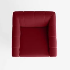 Fauteuil Edith En Velours - Bordeaux -Vêtements De Mode fauteuil edith en velours bordeaux 913778