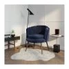 Fauteuil Jill En Velours - Bleu Nuit -Vêtements De Mode fauteuil jill en velours bleu nuit 748890