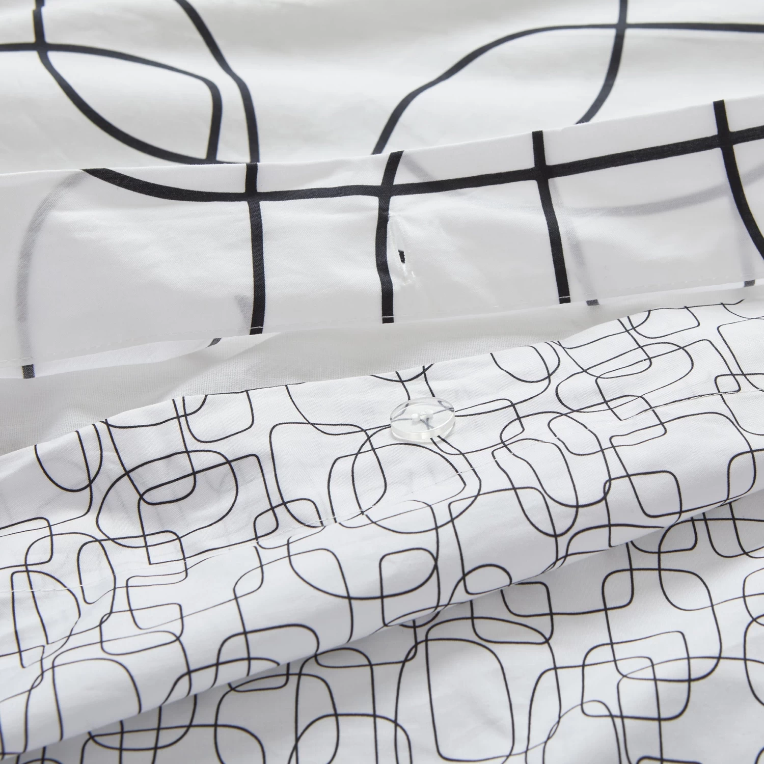 Housse De Couette Ariana - Blanc Et Noir 10 Housse De Couette Ariana - Blanc Et Noir – Image 8