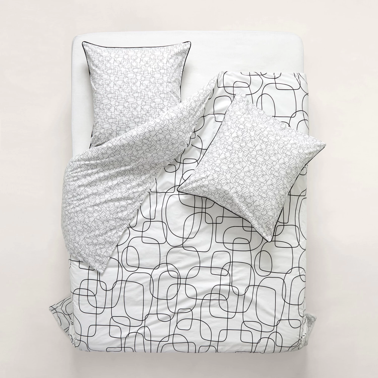 Housse De Couette Ariana - Blanc Et Noir 8 Housse De Couette Ariana - Blanc Et Noir – Image 6