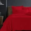 Housse De Couette Percale - Rouge -Vêtements De Mode housse de couette percale rouge 384852