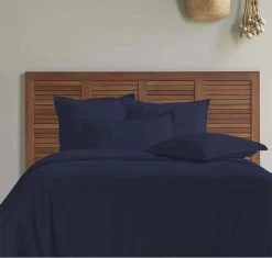 Housse De Couette Satin - Bleu Marine