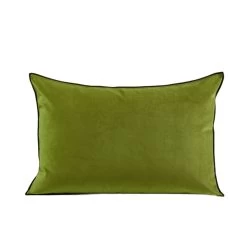 Housse De Coussin Dario Olivine Et Bourdon Noir -Vêtements De Mode housse de coussin DARIO 007735 V7G C8 packshot
