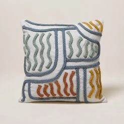 Housse De Coussin Grafika Blanc Cassé Et Multicolore -Vêtements De Mode housse de coussin GRAFIKA 007524 WZ4 C4 4