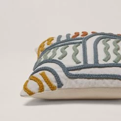 Housse De Coussin Grafika Blanc Cassé Et Multicolore -Vêtements De Mode housse de coussin GRAFIKA 007524 WZ4 C4 6