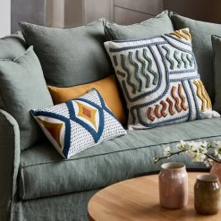 Housse De Coussin Grafika Blanc Cassé Et Multicolore -Vêtements De Mode housse de coussin GRAFIKA 007524 WZ4 C4 9