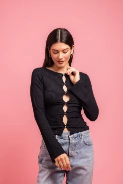 Top En Jersey à Découpes