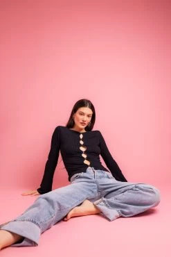 Top En Jersey à Découpes -Vêtements De Mode image00025