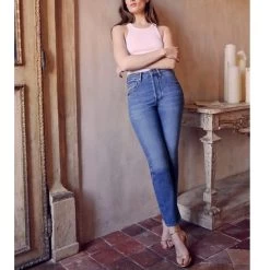 Reiko Jean Mom Harlem - Denim V-330 - Femme -Vêtements De Mode jean mom harlem dnm v 330 639822