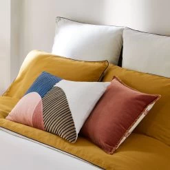 Lot De 2 Taies D'Oreiller Aden Sable Blanc Et Moutarde 13 Lot De 2 Taies D'Oreiller Aden Sable Blanc Et Moutarde -Vêtements De Mode lot de 2 taies d oreiller ADEN 007871 NJ C2 2