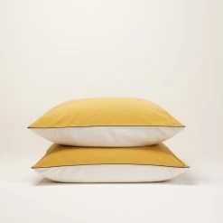 Lot De 2 Taies D'Oreiller Aden Sable Blanc Et Moutarde 17 Lot De 2 Taies D'Oreiller Aden Sable Blanc Et Moutarde -Vêtements De Mode lot de 2 taies d oreiller ADEN 007871 NJ C2 listing