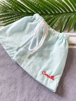 Short De Bain Le Nageur - Bleu Turquoise - À Personnaliser -Vêtements De Mode maillot le nageur bleu turquoise maillots maison pioline 537239