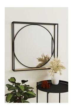Miroir À Formes Géométriques Altamura En Métal- Noir