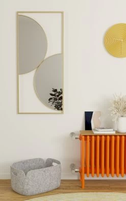 Miroir Mural En Métal Diana - Or -Vêtements De Mode miroir mural en metal diana or 604773