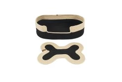 Panier Chien + Support Gamelle Belem 4401 Fait Main - Noir