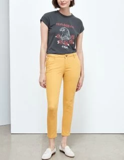 Reiko Pantalon Chino Sandy Skinny - Pollen - Femme