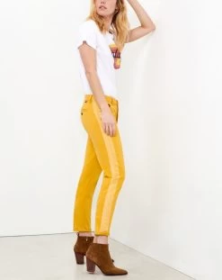 Reiko Pantalon Chino Sandy Tapered Band - Pollen - Femme -Vêtements De Mode pantalon chino sandy tapered band pollen 945239