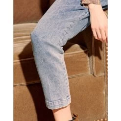 Reiko Pantalon Cigarette Highwaist Cropped Ava - Denim B-238 - Femme -Vêtements De Mode pantalon cigarette highwaist cropped ava dnm b 238 460907