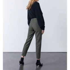 Reiko Pantalon Cigarette Liv Fancy - Kaki Diamond - Femme -Vêtements De Mode pantalon cigarette liv fancy kaki diamond 572601